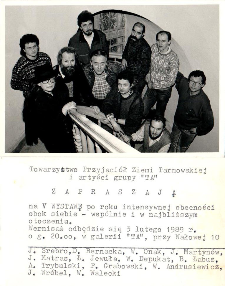 Grupa TA, 1989, zaproszenie archiwalne
